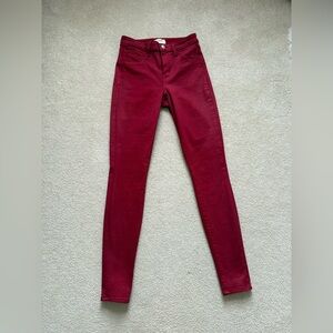 L'AGENCE Women's Skinny Jeans - Deep Wine Red